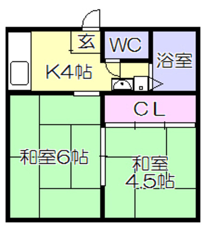 つばきコーポの間取り
