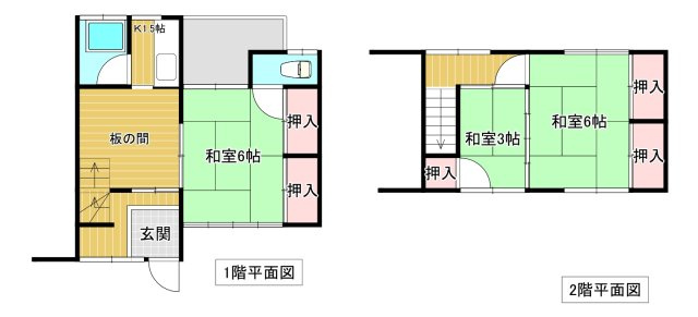遠野市中央通りのアパートの間取り