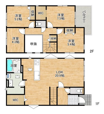 仙台市宮城野区岩切6期の間取り