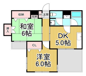 西宮グリーンハイツ5の間取り