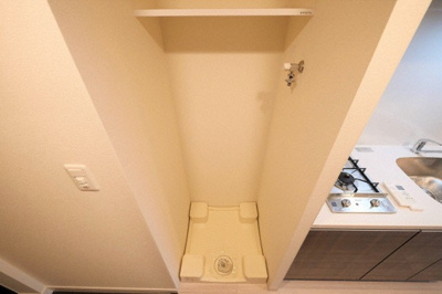 【設備】 | プレサンスOSAKA DOMECITYビーツ | 洗濯機置き場です