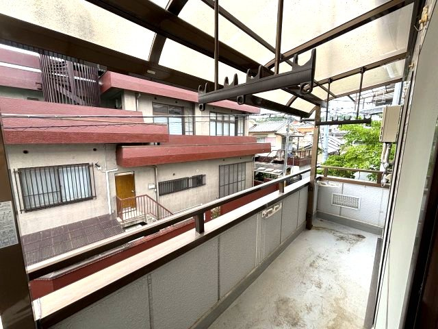 羽曳野ローズマンションのバルコニー
