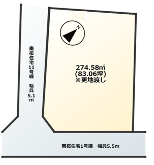 【土地図】 | 野洲市近江富士３丁目　売土地