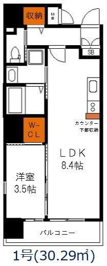 アンシャルム大濠プレミアの間取り