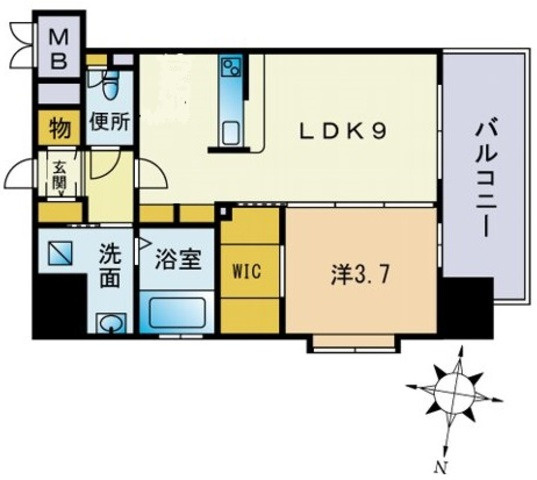 ラルーチェ薬院の間取り