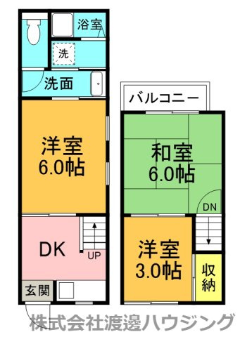内代町3丁目貸家の間取り