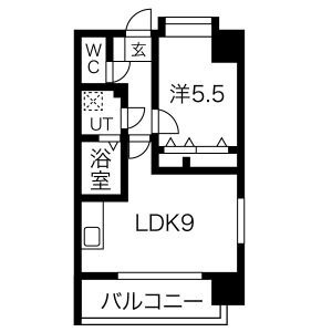 クロス天神南の間取り