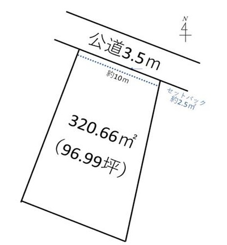 深谷市稲荷町2丁目　売地の土地図