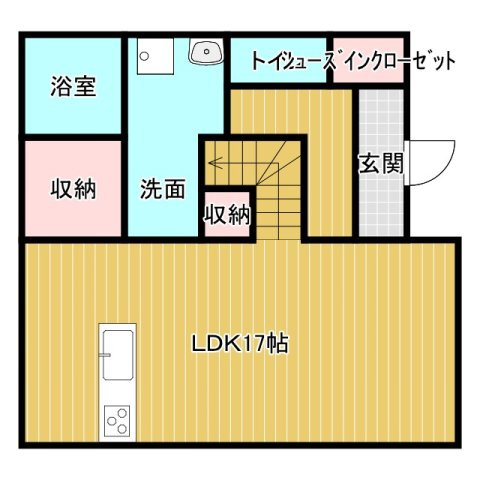 桐生市三吉町戸建の間取り|1F