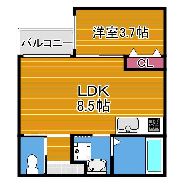 ALEGRIA道明寺Ⅱの間取り