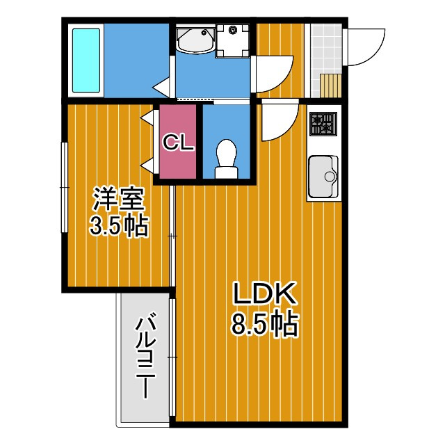 ALEGRIA道明寺Ⅱの間取り
