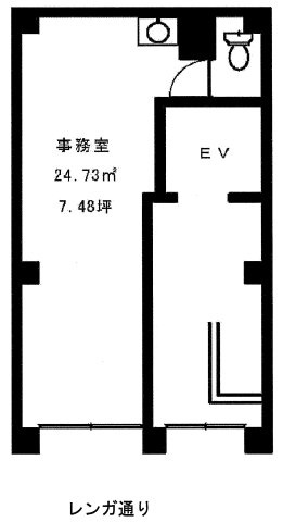 港区新橋５丁目の店舗事務所の間取り