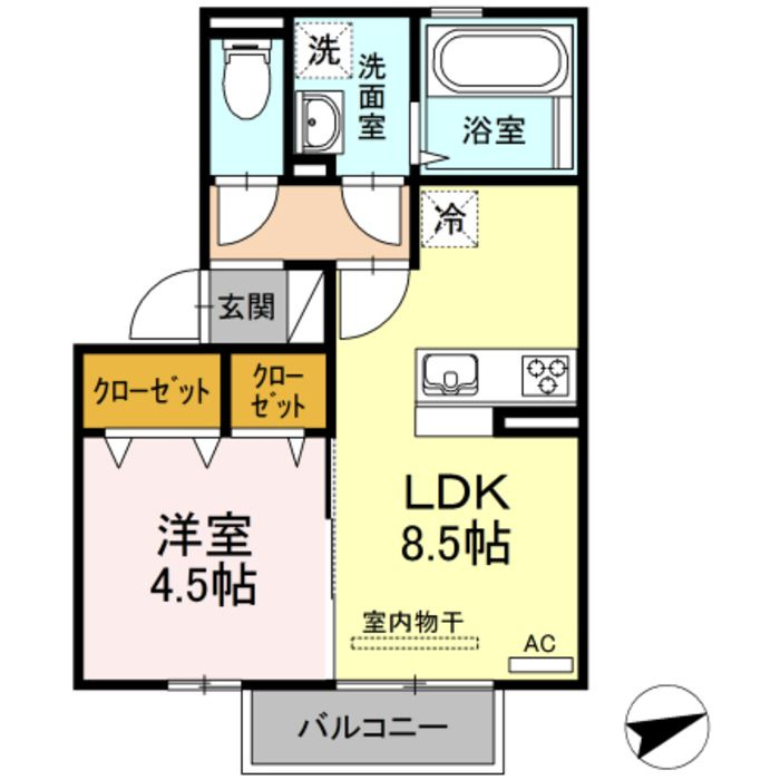アザールの間取り|使い勝手の良い間取りです♪