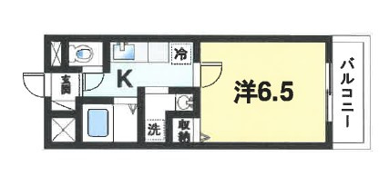 メルベーユ生駒の間取り