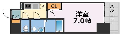 S-RESIDENCE堺筋本町Deuxの間取り