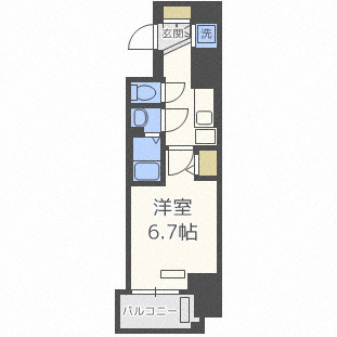 プレサンス松屋町駅前の間取り