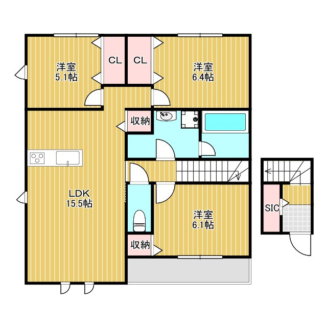 La Cinq 小野原の間取り