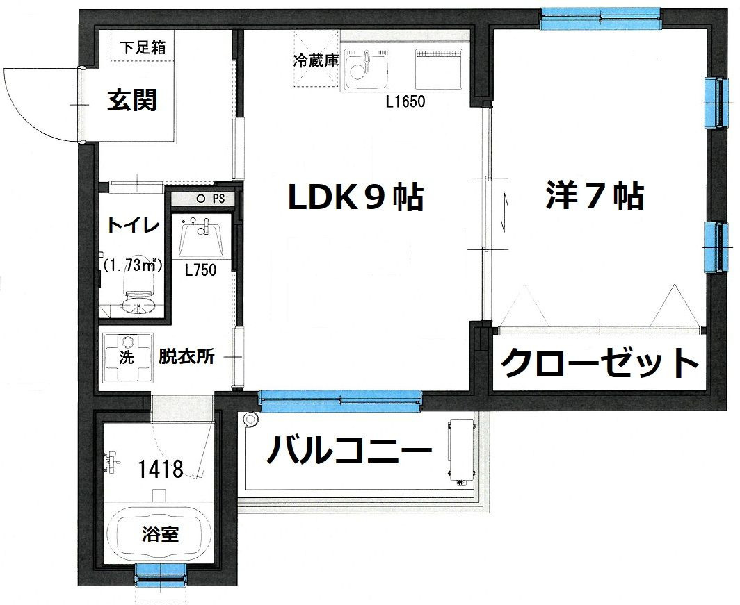 パークサイド六本松Ⅱの間取り