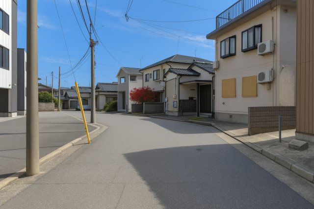 東区末広町　土地の前面道路含む現地写真
