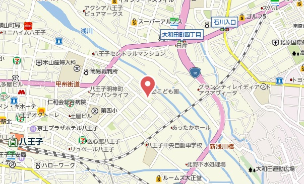 『八王子市マンション』フアミール第二八王子富正ハイツ【仲介手数料無料】　明神町1-9-11の地図|～仲介手数料無料☆八王子ひなた不動産～フアミール第二八王子富正ハイツ