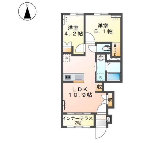 （仮）立木新築アパートの間取り