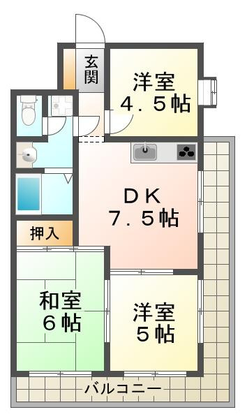 ヒルサイドテラス垂水の間取り