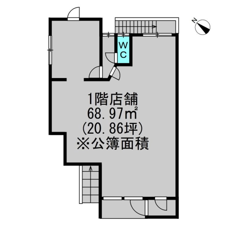 生路池下貸店舗の間取り