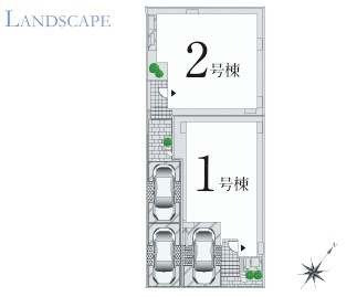 浦安市海楽１丁目　１号棟　新築戸建て　全２棟の区画図