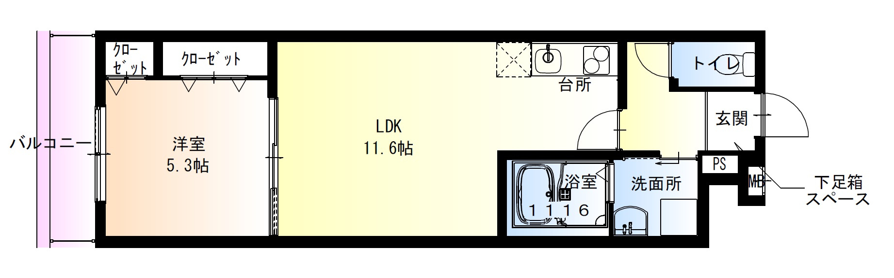 フジパレス堺鳳駅北Ⅰ番館の間取り