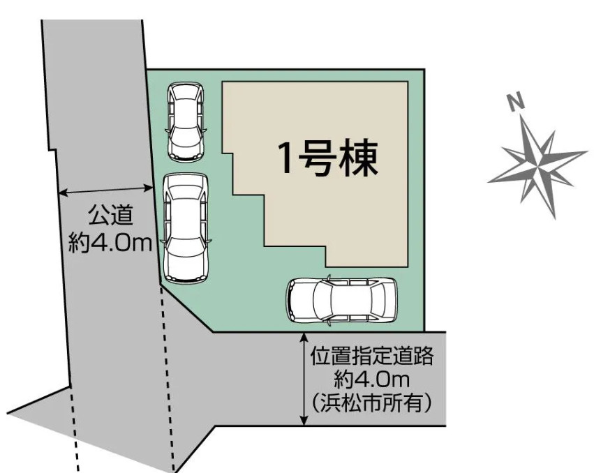 売新築戸建　中央区泉四丁目の区画図