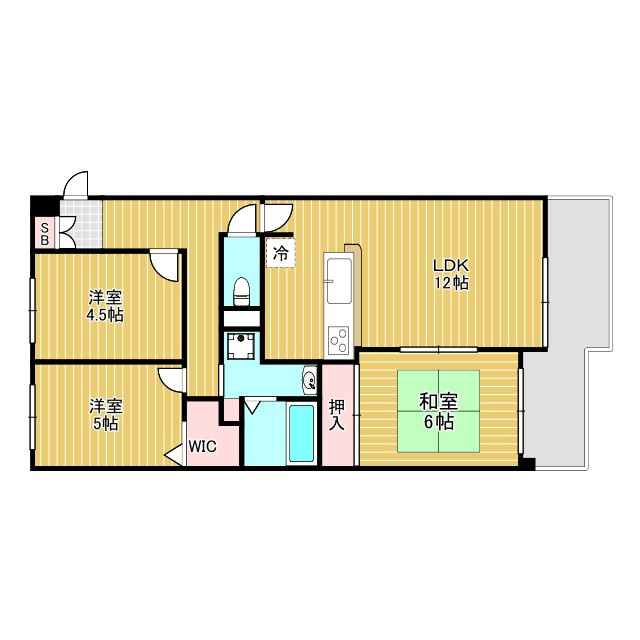 朝日プラザ豊中旭丘弐番館の間取り