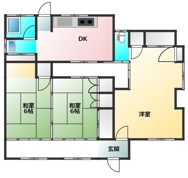 八代市千丁町吉王丸229-1、229-2の間取り