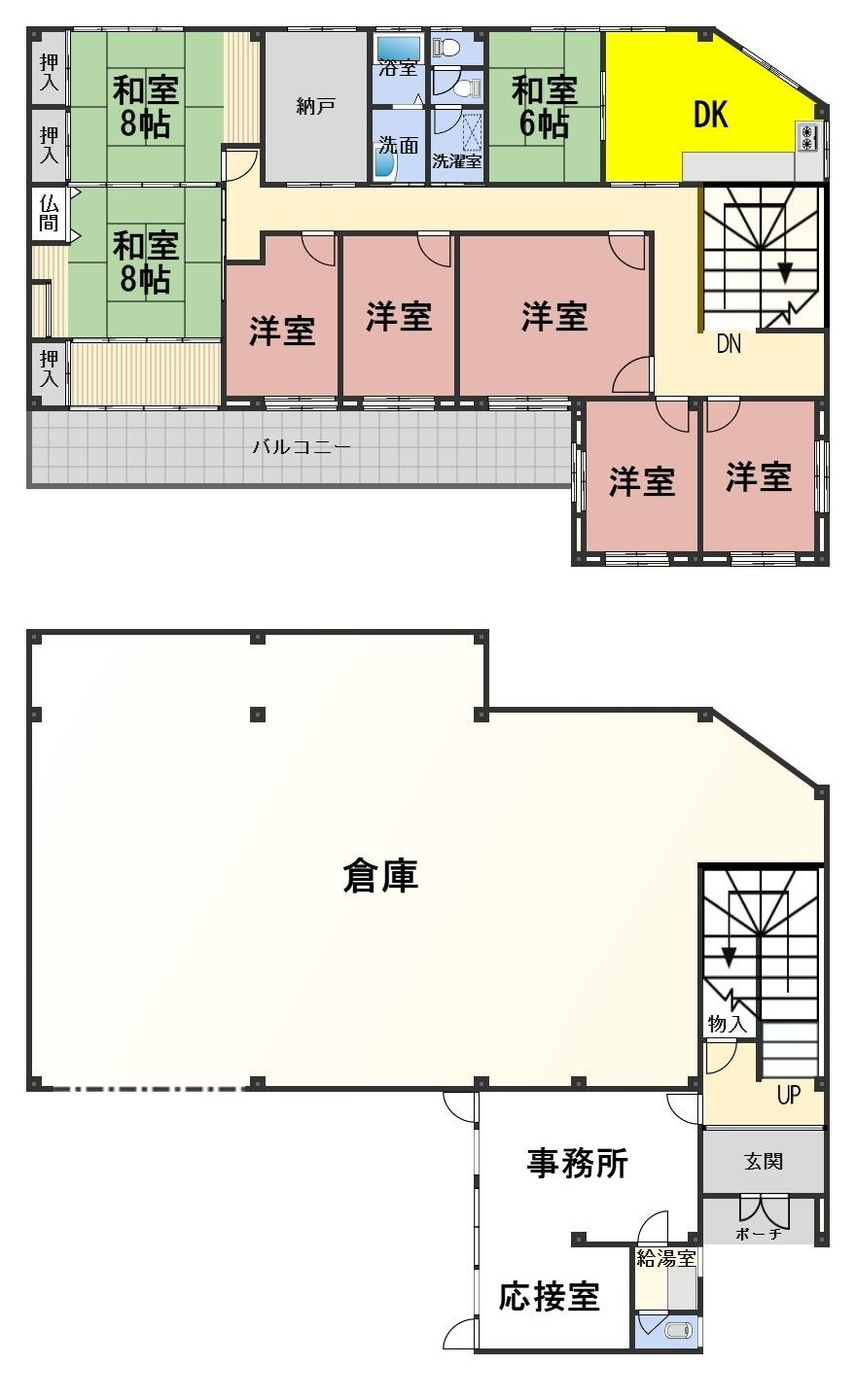 ６５５５９　岐阜市萱場南事業用の間取り