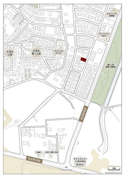 名古屋市緑区大清水東の売地の地図|現地周辺案内図 