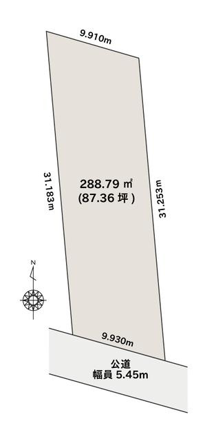 名古屋市瑞穂区彌富町字月見ケ岡の売地の区画図| 