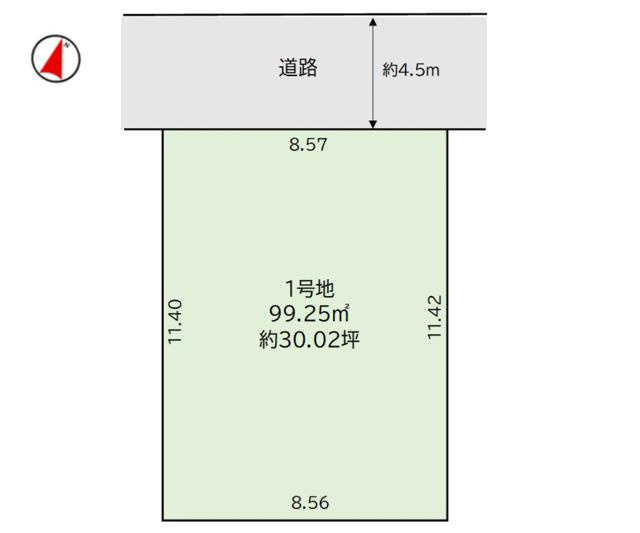名古屋市瑞穂区白砂町２丁目の売地の区画図| 