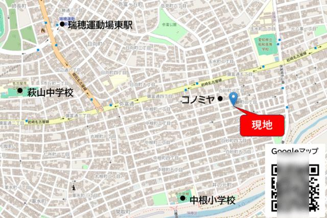 名古屋市瑞穂区白砂町２丁目の売地の地図| 