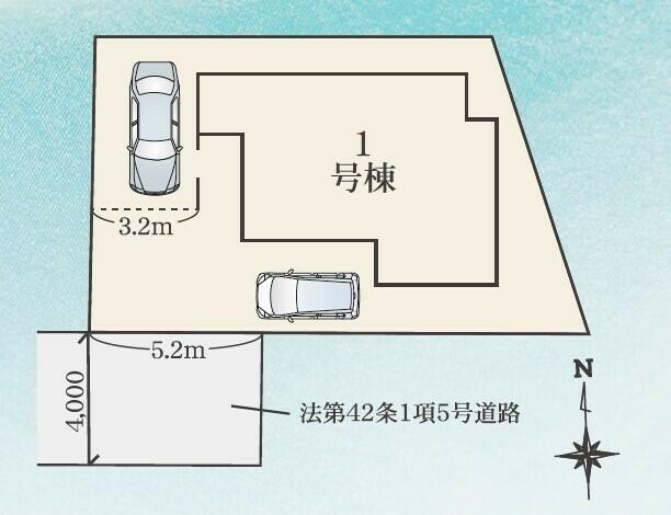 名古屋市天白区一つ山１丁目の新築一戸建の区画図|間取り図 