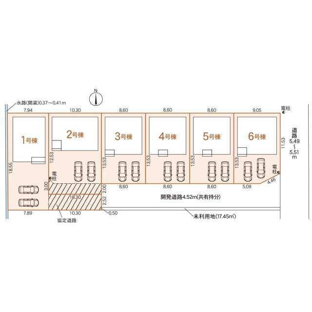 名古屋市守山区瀬古３丁目の新築一戸建の区画図| 