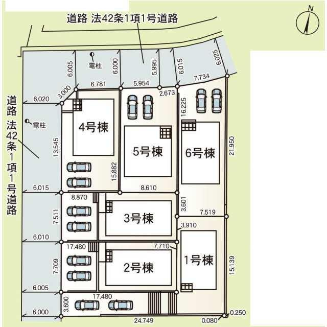 名古屋市緑区清水山２丁目の新築一戸建の区画図| 