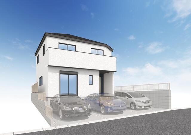 名古屋市緑区黒沢台１丁目の新築一戸建の外観パース| 
