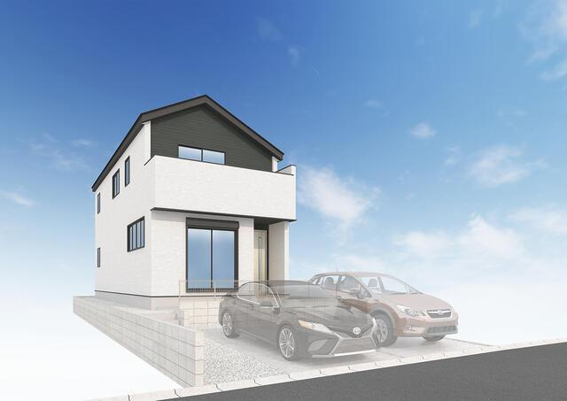 名古屋市緑区神の倉２丁目の新築一戸建の外観パース| 