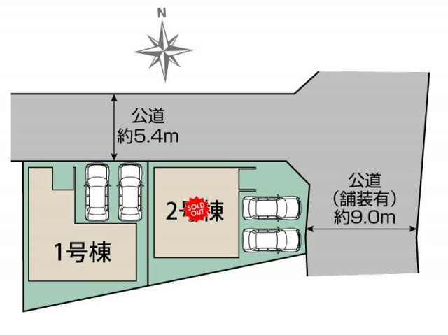 名古屋市南区源兵衛町１丁目の新築一戸建の区画図|名古屋市南区源兵衛町1丁目2棟… 