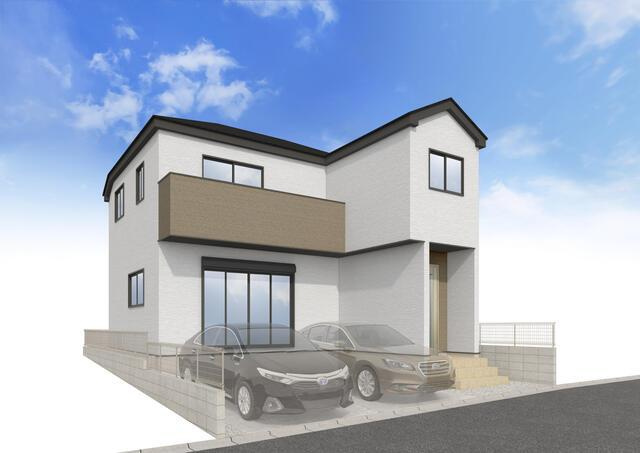 名古屋市守山区高島町の新築一戸建の外観パース| 