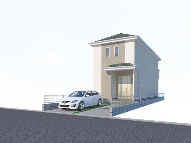 名古屋市守山区元郷２丁目の新築一戸建の外観パース| 