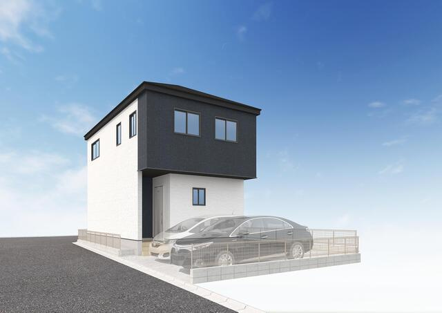 名古屋市守山区永森町の新築一戸建の外観パース| 