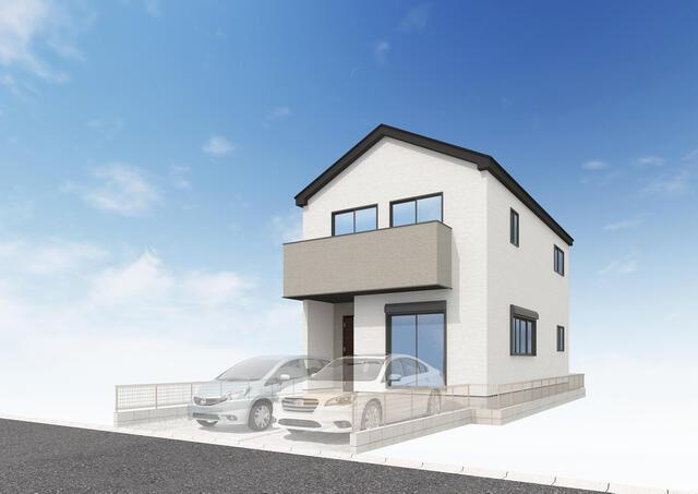 名古屋市守山区永森町の新築一戸建の外観パース| 