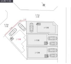 名古屋市守山区永森町の新築一戸建の区画図| 