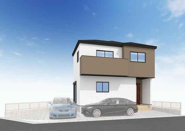 名古屋市守山区永森町の新築一戸建の外観パース| 