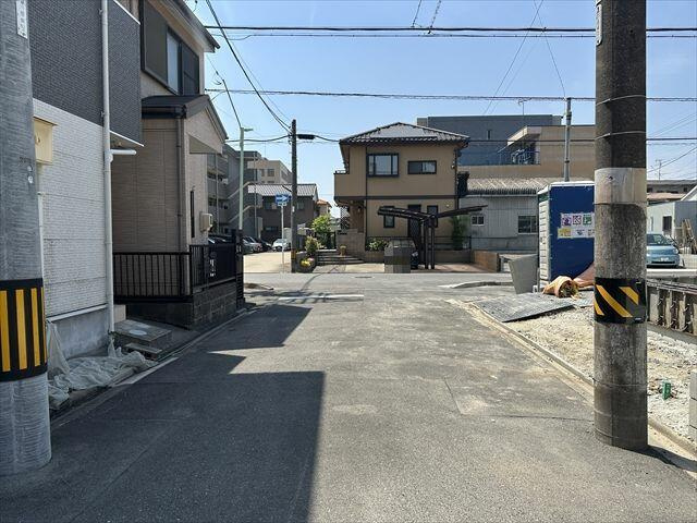 名古屋市港区川間町２丁目の新築一戸建の前面道路含む現地写真| 